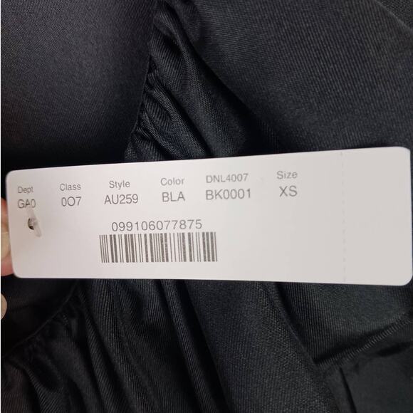 J.Crew Collection SZ XS Black Silk Twill Ruffle-Collar Top NWT - Picture 6 of 8